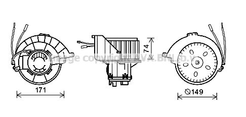 AVA QUALITY COOLING Электродвигатель, вентиляция салона OL8628